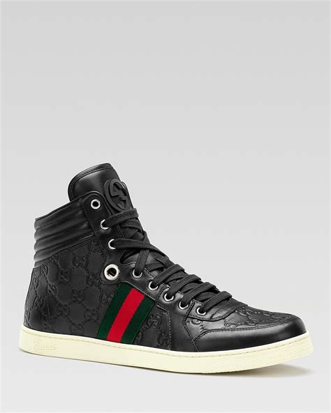 gucci guccisima leather high top sneaker|Gucci high top women sneakers.